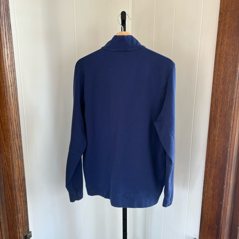 B. Draddy 1/4 Zip Golf Performance Pima Cotton Blend Blue Pullover Mens Large - Picture 3 of 9